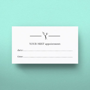Simple Elegant Clean Hair Stylist Appointment Card