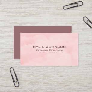 Simple Elegant Cloud Monogram Personalised Busines Business Card