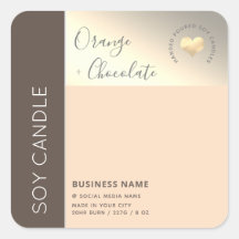 Simple elegant colour block typography soy candle 