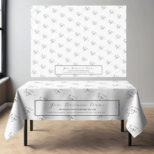 Simple Elegant Company Logo Trade Show Branded Tablecloth