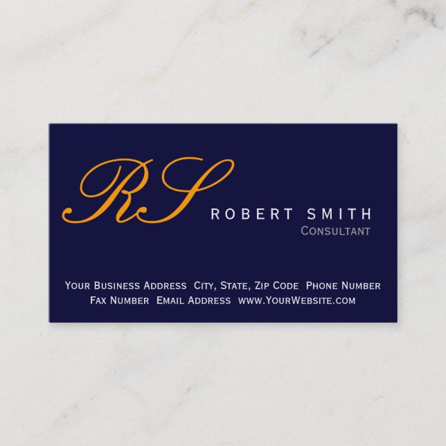 Simple Elegant Consultant Business Card (Front)