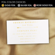 Simple Elegant Contact Calling Metallic Gold Foil
