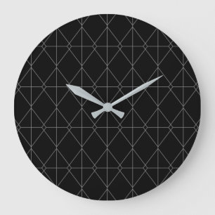 Simple, elegant, cool, trendy line graphic pattern large clock