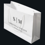 Simple Elegant Couple Initials Wedding Sponsors Large Gift Bag<br><div class="desc">Simple Elegant Couple Initials Wedding Sponsors Gift Bag</div>