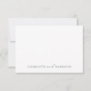 Simple Elegant Couple Names Monogram Card