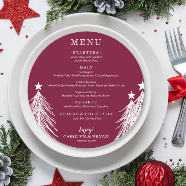 Simple Elegant Cranberry Menu (Creator Uploaded)
