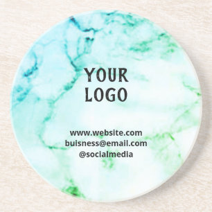 Simple elegant custom add your name marble   stone coaster