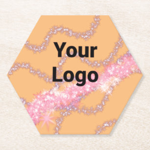 Simple elegant custom add your name marble stone paper coaster