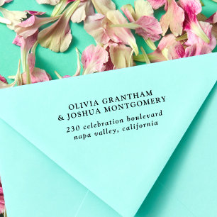 Simple Elegant Custom Couple Names Return Address Self-inking Stamp