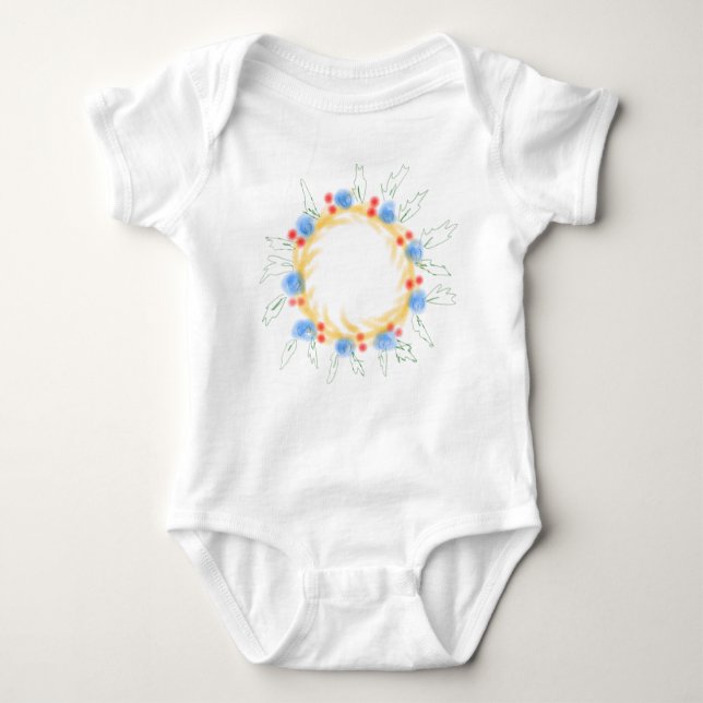 Simple elegant custom logo here company        baby bodysuit (Front)