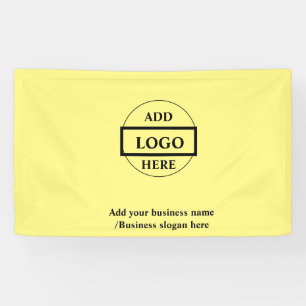Simple elegant custom logo here company banner