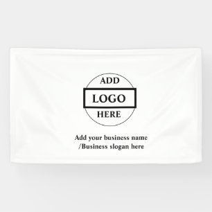 Simple elegant custom logo here company  banner