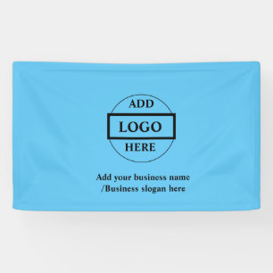 Simple elegant custom logo here company banner
