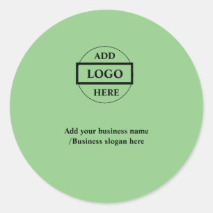 Simple elegant custom logo here company   classic  round sticker