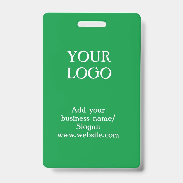Simple elegant custom logo here company easter gre ID badge (Front)