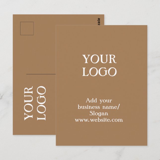 Simple elegant custom logo here company easter gre postcard (Front/Back)