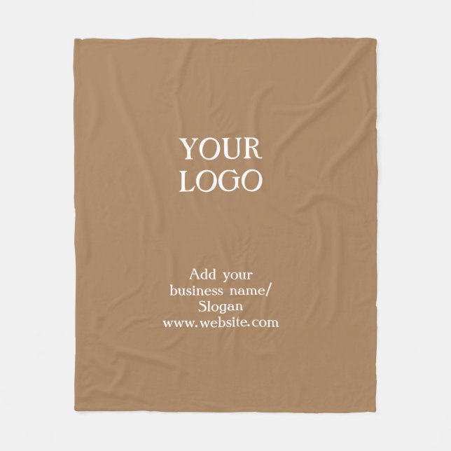 Simple elegant custom logo here company          fleece blanket (Front)