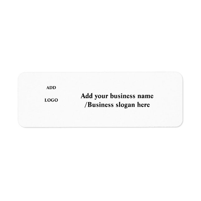 Simple elegant custom logo here company    label (Front)