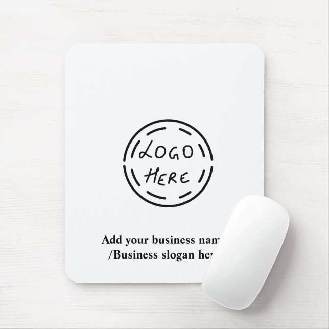 Simple elegant custom logo here company     mouse  pad (With Mouse)