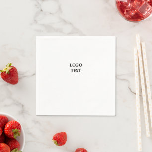 Simple elegant custom logo here company napkin