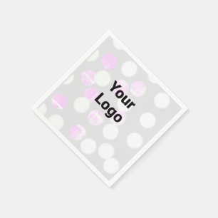 Simple elegant custom logo here company napkin