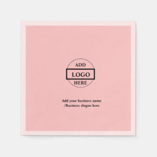 Simple elegant custom logo here company napkin