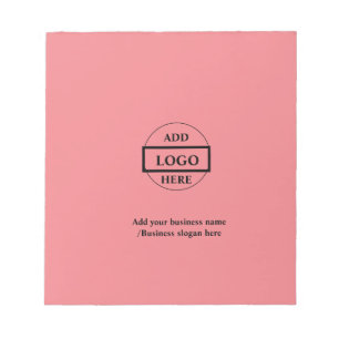 Simple elegant custom logo here company notepad