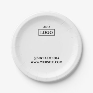 Simple elegant custom logo here company paper plate