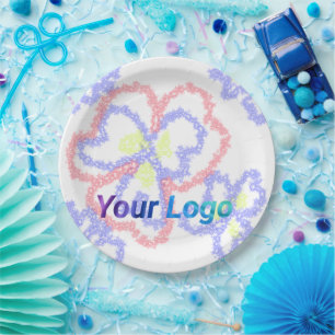 Simple elegant custom logo here company paper plate