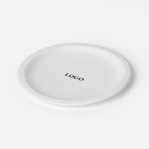 Simple elegant custom logo here company paper plate