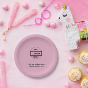 Simple elegant custom logo here company    paper plate