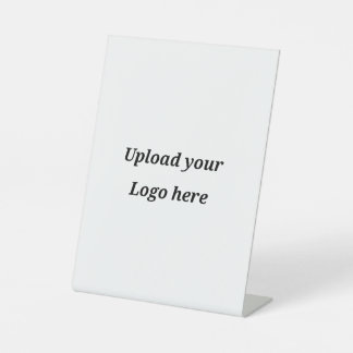 Simple elegant custom logo here company pedestal sign