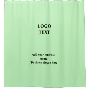 Simple elegant custom logo here company shower curtain