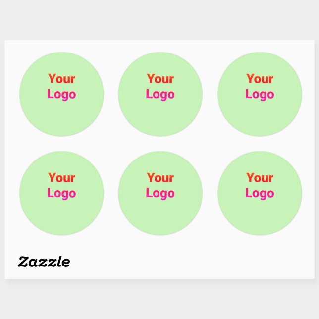 Simple elegant custom logo here company social   c classic round sticker (Sheet)