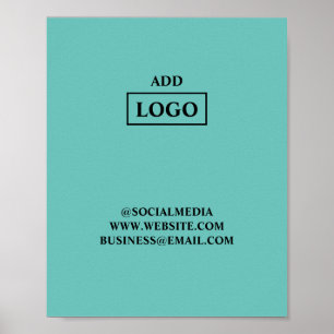 Simple elegant custom logo here company social  po poster