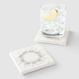 Simple elegant custom logo here company stone coaster