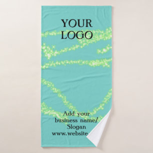 Simple elegant custom logo here company t bath towel