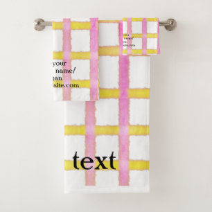 Simple elegant custom logo here company t bath towel set