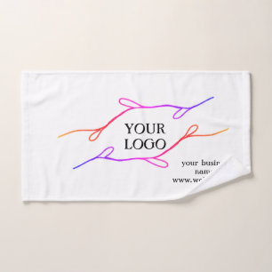 Simple elegant custom logo here company t hand towel