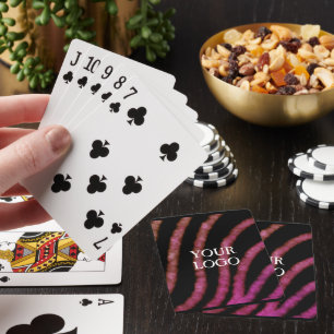 Simple elegant custom logo here company throw pil playing cards