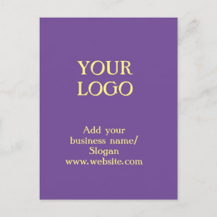 Simple elegant custom logo here company  throw pil postcard