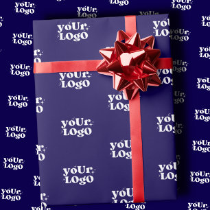 Simple Elegant Custom Logo Here Company Wrapping Paper