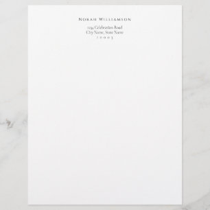 Simple Elegant Custom Name Personal Professional Custom Letterhead