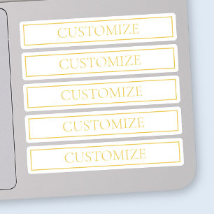 Simple Elegant Customisable Text   Gold Off White