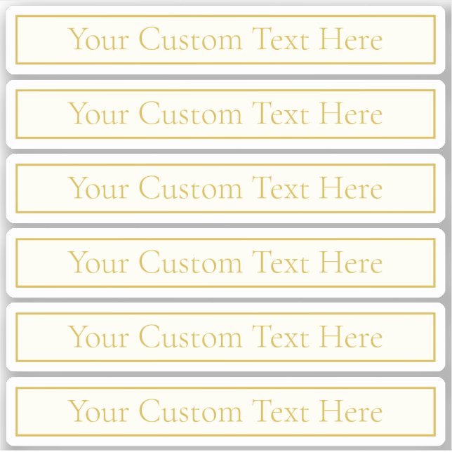 Simple Elegant Customisable Text | Gold Off White (Front)