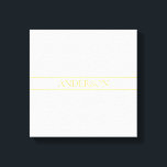 Simple Elegant Customisable Text | Gold Off White Canvas Print<br><div class="desc">Elegant customisable gold lettering,  edit as you like.</div>