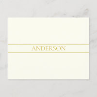 Simple Elegant Customisable Text | Gold Off White