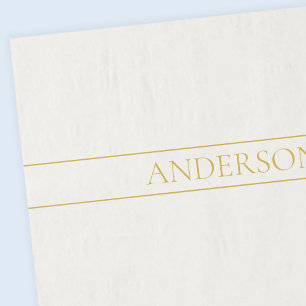 Simple Elegant Customisable Text   Gold Off White Tissue Paper