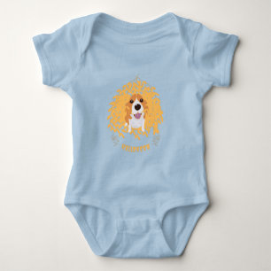 Simple Elegant Cute my dog and halloween Baby Bodysuit