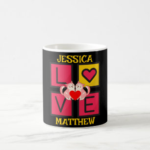 simple elegant cute valentine, Sweet for couple  Coffee Mug